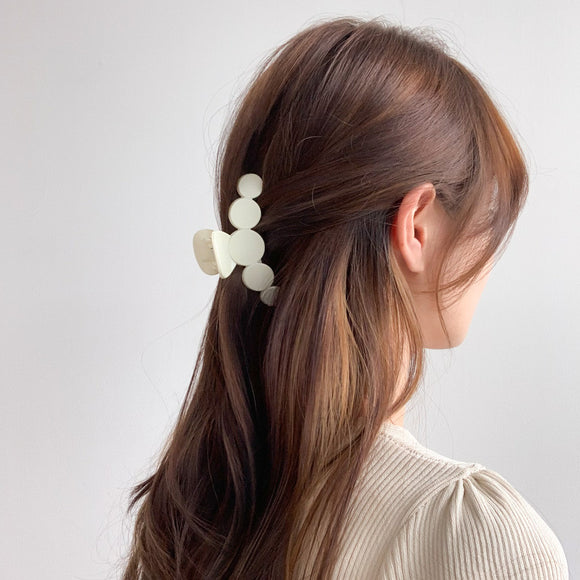 Bubble  Hair Claw Clip - Ivory White