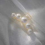 Pearl Large Curved Hair Claw Clip - Champagne Pearl