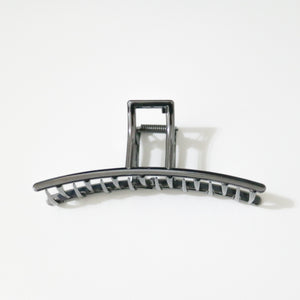 JUMBO Metal Curved Bar Hair Claw Clip - Gunmetal