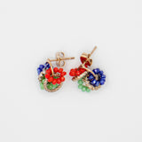 Kate Bead Charm Circle Earrings