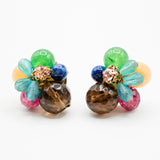 Orchid beads Flower Stud Earrings