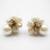 Orchid beads Flower Stud Earrings