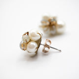 Orchid beads Flower Stud Earrings