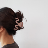 Wave Twist Hair Claw Clip - Pink Mauve